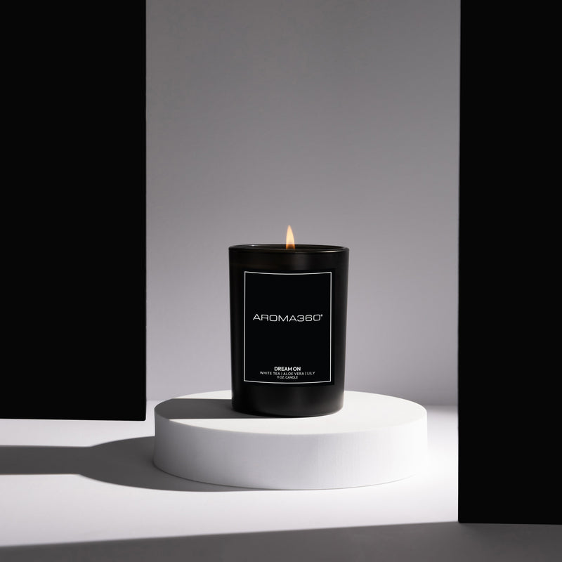Aroma360 Dream On Single-Wick Candle Candle Black Black,White