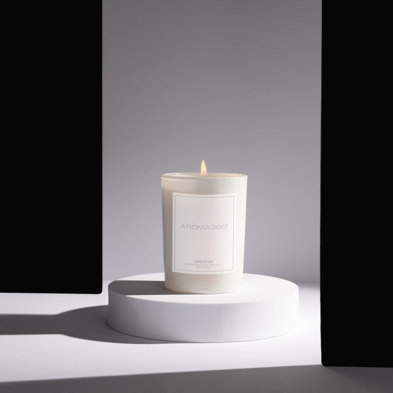 Aroma360 Dream On Single-Wick Candle Candle Black Black,White