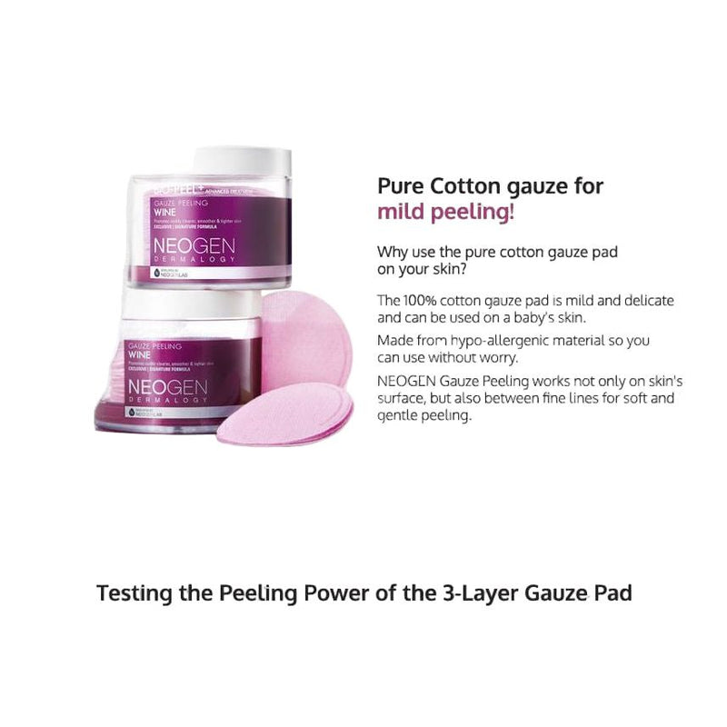 AsiaBeautyMall NEOGEN Dermalogy Bio-Peel Gauze Peeling Wine Toner Lotion White Smoke
