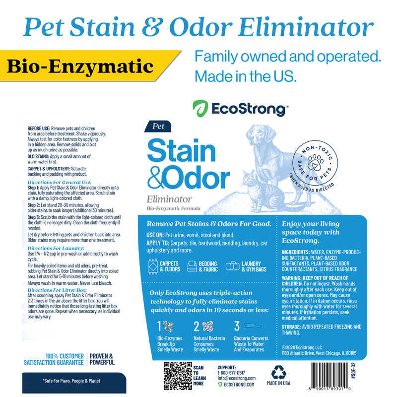 EcoStrong Pet Stain and Odor Eliminator Pet & Animal > Pet Stain & Odor White Smoke Citrus / 1 Gallon Jug,Citrus / 32 oz Sprayer Bottle and 1 Gallon Refill,Citrus / 32 oz Sprayer Bottle,Jasmine Bloom / 1 Gallon Jug,Jasmine Bloom / 32 oz Sprayer Bottle and 1 Gallon Refill,Jasmine Bloom / 32 oz Sprayer Bottle,Santal Woods / 1 Gallon Jug,Sa
