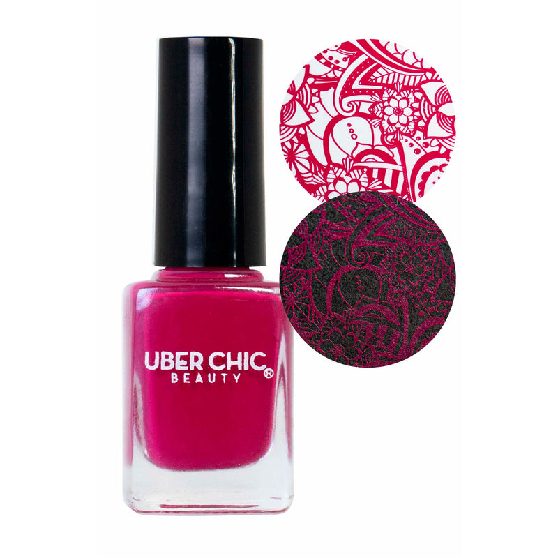 UberChic Beauty Lady of Burgundy - Stamping Polish Stamping Polish Black
