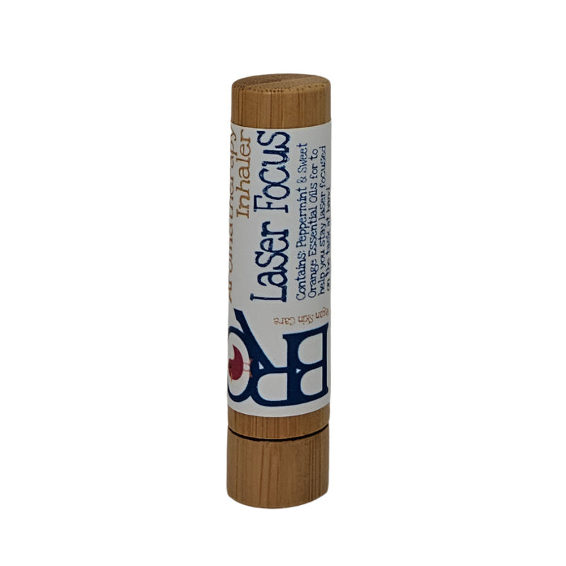By Robin Creations Laser Focus Aromatherapy Inhaler Aromatherapy Dark Olive Green Bamboo (100% Plastic-Free & Zero Waste)