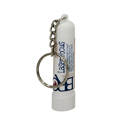 By Robin Creations Laser Focus Aromatherapy Inhaler Aromatherapy White Smoke Plastic - with a keychain