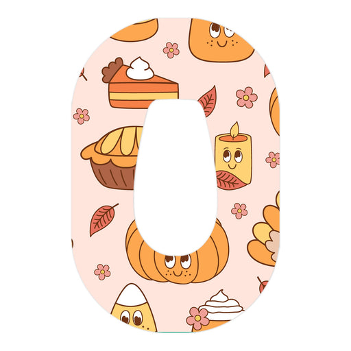 Peelz Cozy Harvest Dexcom G6 Patch Tape - Pump Peelz Patch Medical Tape White Smoke 12-Pack (Set of 12 Patches),4-Pack (Set of 4 Patches),1-Single (One Patch)