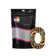 Peelz Wild Sunflower Dexcom G6 Patch Tape - Pump Peelz Patch Medical Tape White Smoke 12-Pack (Set of 12 Patches),4-Pack (Set of 4 Patches),1-Single (One Patch)
