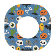 Peelz Spooky Night Dexcom G7 and Stelo Patch Tape - Pump Peelz Patch Medical Tape White Smoke 12-Pack (Set of 12 Patches),4-Pack (Set of 4 Patches),1-Single (1 Single Patch)