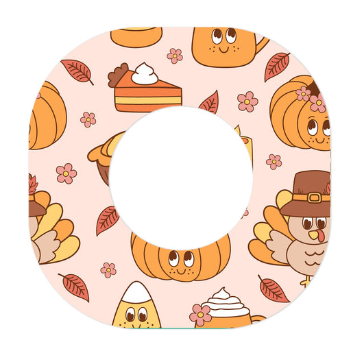 Peelz Cozy Harvest Dexcom G7 and Stelo Patch Tape - Pump Peelz Patch Medical Tape White Smoke 12-Pack (Set of 12 Patches),4-Pack (Set of 4 Patches),1-Single (1 Single Patch)