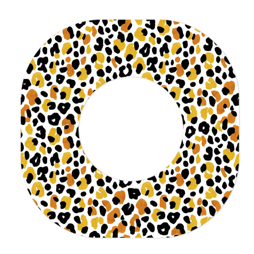 Peelz Golden Leopard Dexcom G7 and Stelo Patch Tape - Pump Peelz Patch Medical Tape White Smoke 12-Pack (Set of 12 Patches),4-Pack (Set of 4 Patches),1-Single (1 Single Patch)