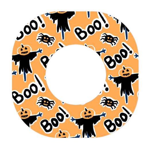 Peelz Pumpkin Boo Dexcom G7 and Stelo Patch Tape - Pump Peelz Patch Medical Tape White Smoke 12-Pack (Set of 12 Patches),4-Pack (Set of 4 Patches),1-Single (1 Single Patch)