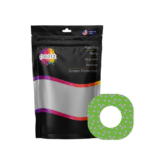 Peelz Kickoff Dexcom G7 and Stelo Patch Tape - Pump Peelz Patch Medical Tape White Smoke 12-Pack (Set of 12 Patches),4-Pack (Set of 4 Patches),1-Single (1 Single Patch)