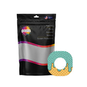 Peelz Ice Cream Social Dexcom G7 and Stelo Patch Tape - Pump Peelz Patch Medical Tape White Smoke 12-Pack (Set of 12 Patches),4-Pack (Set of 4 Patches),1-Single (1 Single Patch)