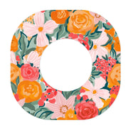 Peelz Blush Blossom Dexcom G7 and Stelo Patch Tape - Pump Peelz Patch Medical Tape White Smoke 12-Pack (Set of 12 Patches),4-Pack (Set of 4 Patches),1-Single (1 Single Patch)