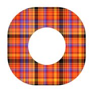 Peelz Pumpkin Plaid Dexcom G7 and Stelo Patch Tape - Pump Peelz Patch Medical Tape White Smoke 12-Pack (Set of 12 Patches),4-Pack (Set of 4 Patches),1-Single (1 Single Patch)