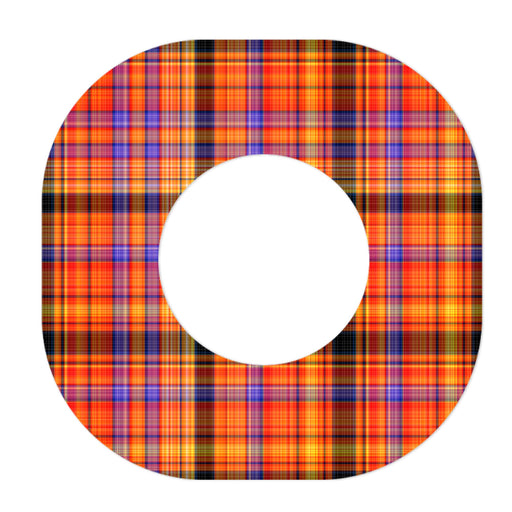 Peelz Pumpkin Plaid Dexcom G7 and Stelo Patch Tape - Pump Peelz Patch Medical Tape White Smoke 12-Pack (Set of 12 Patches),4-Pack (Set of 4 Patches),1-Single (1 Single Patch)