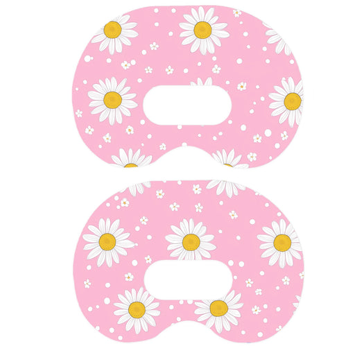 Peelz Spring Daisy Medtronic Guardian Connect Patch Tape - Pump Peelz Patch Medical Tape White Smoke 12-Pack (Set of 12 Patches),4-Pack (Set of 4 Patches),1-Single (1 Single Patch)