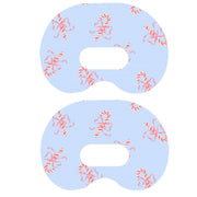 Peelz Candy Cane Lane Medtronic Guardian Connect Patch Tape - Pump Peelz Patch Medical Tape White Smoke 12-Pack (Set of 12 Patches),4-Pack (Set of 4 Patches),1-Single (1 Single Patch)