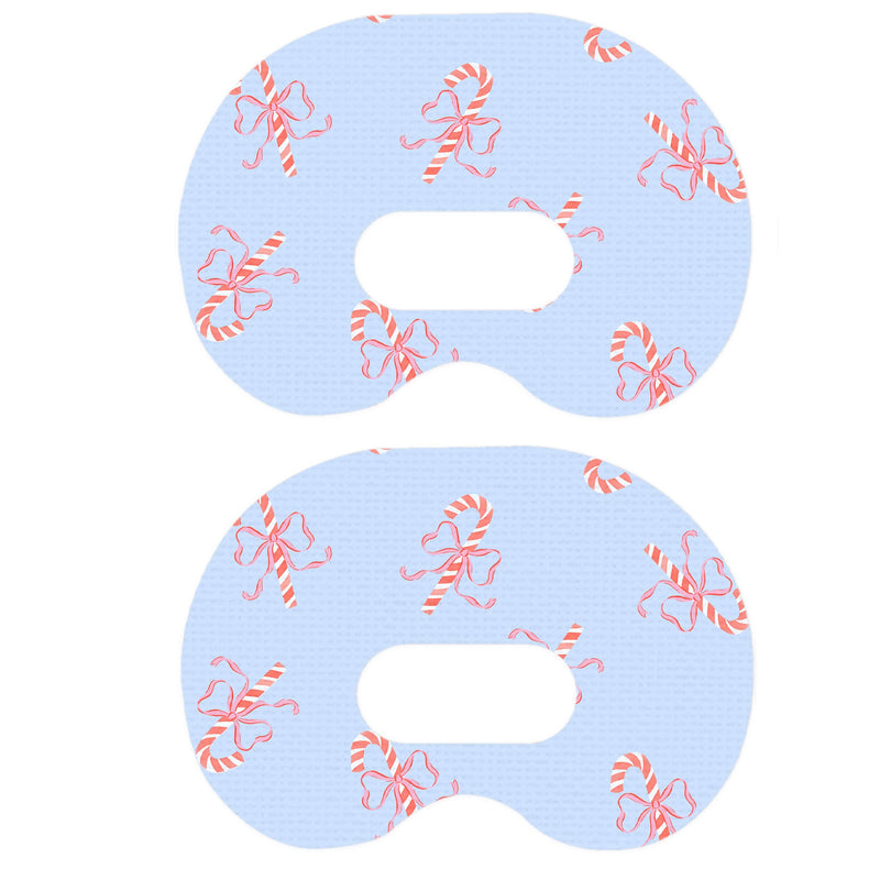 Peelz Candy Cane Lane Medtronic Guardian Connect Patch Tape - Pump Peelz Patch Medical Tape White Smoke 12-Pack (Set of 12 Patches),4-Pack (Set of 4 Patches),1-Single (1 Single Patch)