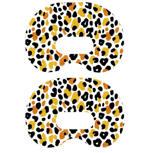Peelz Golden Leopard Medtronic Guardian Connect Patch Tape - Pump Peelz Patch Medical Tape White Smoke 12-Pack (Set of 12 Patches),4-Pack (Set of 4 Patches),1-Single (1 Single Patch)