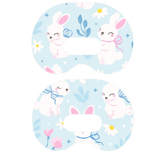 Peelz Sweet Bunnies Medtronic Guardian Connect Patch Tape - Pump Peelz Patch Medical Tape White Smoke 12-Pack (Set of 12 Patches),4-Pack (Set of 4 Patches),1-Single (1 Single Patch)