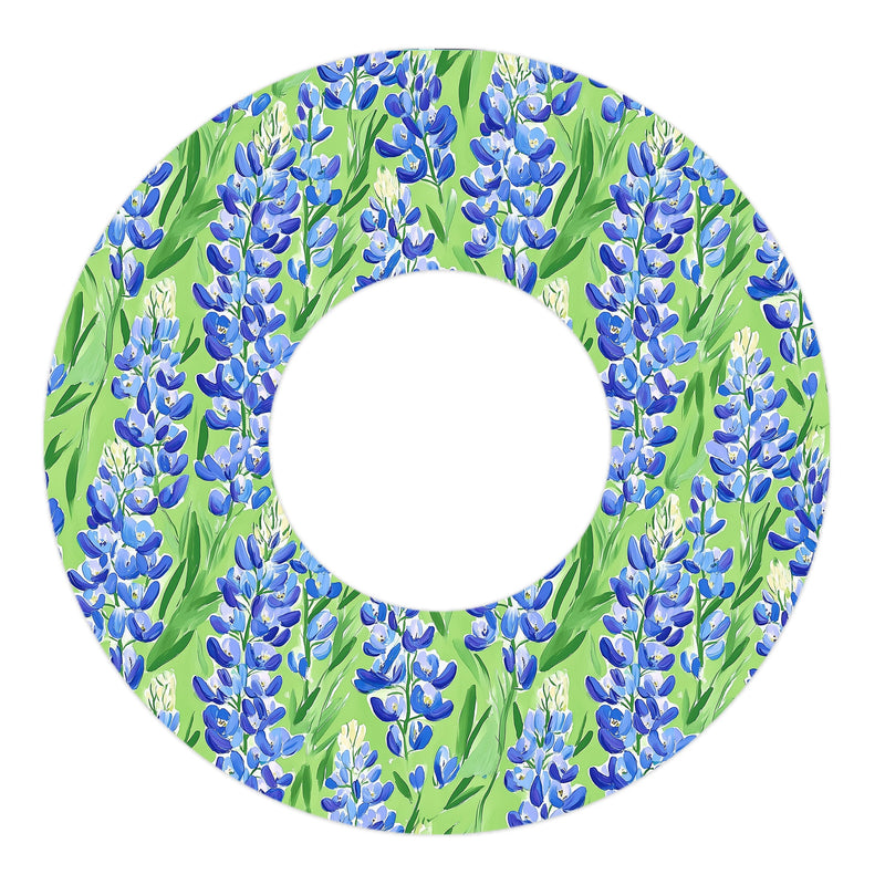 Peelz Blue Blooms Freestyle Libre 2 Patch Tape - Pump Peelz Patch Medical Tape White Smoke 12-Pack Libre 2 (Set of 12 Patches),4-Pack Libre 2 (Set of 4 Patches),1-Single (1 Single Patch)