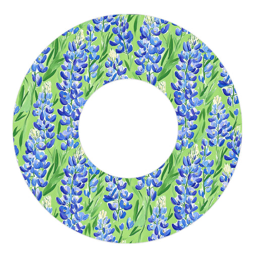 Peelz Blue Blooms Freestyle Libre 2 Patch Tape - Pump Peelz Patch Medical Tape White Smoke 12-Pack Libre 2 (Set of 12 Patches),4-Pack Libre 2 (Set of 4 Patches),1-Single (1 Single Patch)
