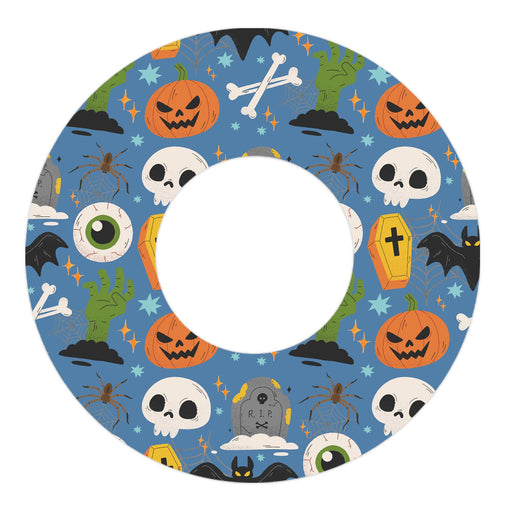 Peelz Spooky Night Freestyle Libre 2 Patch Tape - Pump Peelz Patch Medical Tape White Smoke 12-Pack Libre 2 (Set of 12 Patches),4-Pack Libre 2 (Set of 4 Patches),1-Single (1 Single Patch)