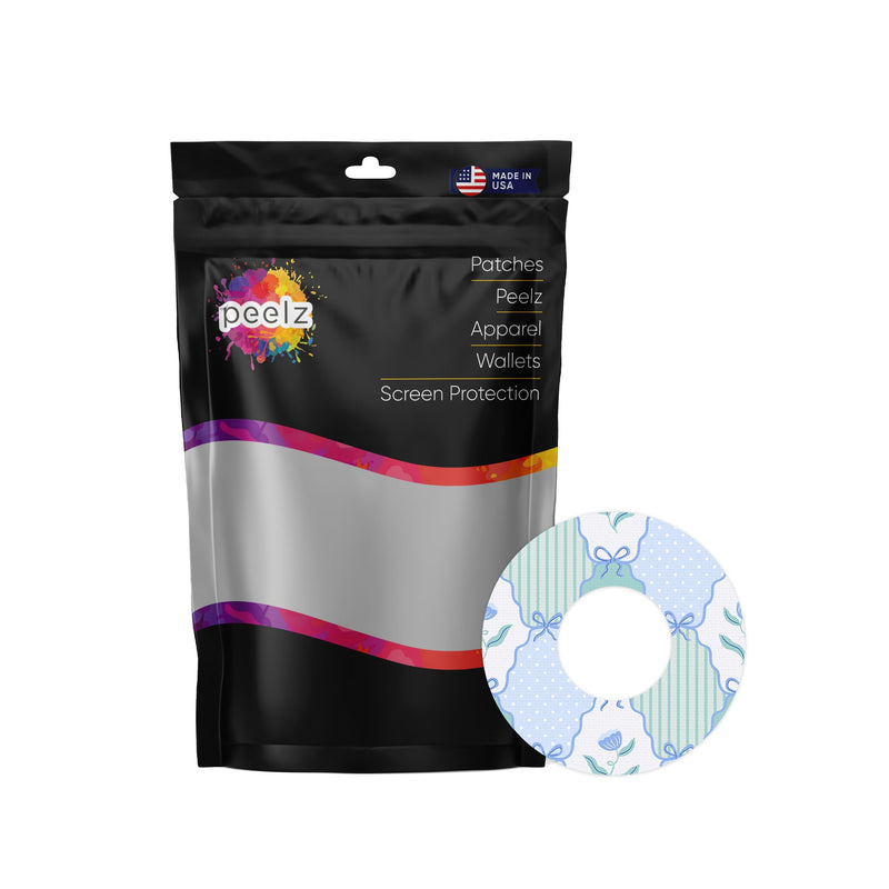 Peelz Cottage Bows Freestyle Libre 2 Patch Tape - Pump Peelz Patch Medical Tape White Smoke 12-Pack Libre 2 (Set of 12 Patches),4-Pack Libre 2 (Set of 4 Patches),1-Single (1 Single Patch)