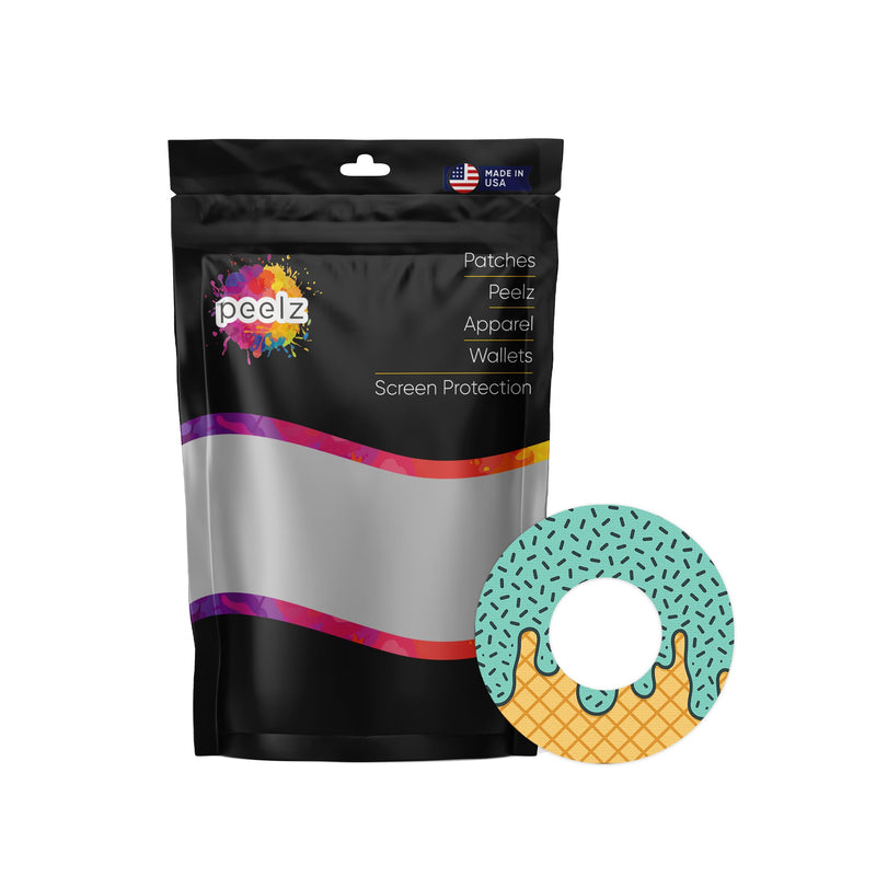Peelz Ice Cream Social Freestyle Libre 2 Patch Tape - Pump Peelz Patch Medical Tape White Smoke 12-Pack Libre 2 (Set of 12 Patches),4-Pack Libre 2 (Set of 4 Patches),1-Single (1 Single Patch)