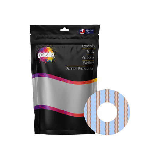 Peelz Boardwalk Waves Freestyle Libre 2 Patch Tape - Pump Peelz Patch Medical Tape White Smoke 12-Pack Libre 2 (Set of 12 Patches),4-Pack Libre 2 (Set of 4 Patches),1-Single (1 Single Patch)