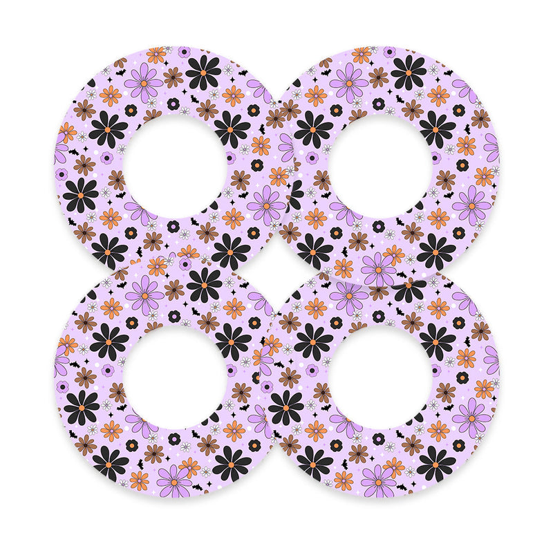Peelz Batty Blooms Freestyle Libre 2 Patch Tape - Pump Peelz Patch Medical Tape White Smoke 12-Pack Libre 2 (Set of 12 Patches),4-Pack Libre 2 (Set of 4 Patches),1-Single (1 Single Patch)