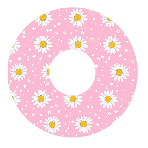 Peelz Spring Daisy FreeStyle Libre 3 Plus & Lingo  Patch Tape - Pump Peelz Patch Medical Tape White Smoke 12-Pack (Set of 12 Patches),4-Pack (Set of 4 Patches),1-Single (1 Single Patch)