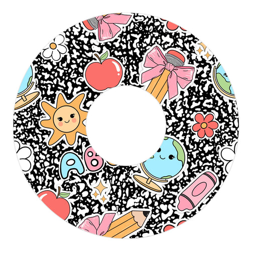 Peelz Cute Class FreeStyle Libre 3 Plus & Lingo  Patch Tape - Pump Peelz Patch Medical Tape White Smoke 12-Pack (Set of 12 Patches),4-Pack (Set of 4 Patches),1-Single (1 Single Patch)