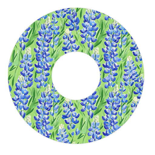Peelz Blue Blooms Patch Tape Designed for the FreeStyle Libre 3 Plus & Lingo Patch Medical Tape White Smoke 12-Pack (Set of 12 Patches),4-Pack (Set of 4 Patches),1-Single (1 Single Patch)
