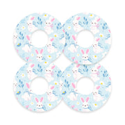 Peelz Sweet Bunnies FreeStyle Libre 3 Plus & Lingo  Patch Tape - Pump Peelz Patch Medical Tape White Smoke 12-Pack (Set of 12 Patches),4-Pack (Set of 4 Patches),1-Single (1 Single Patch)