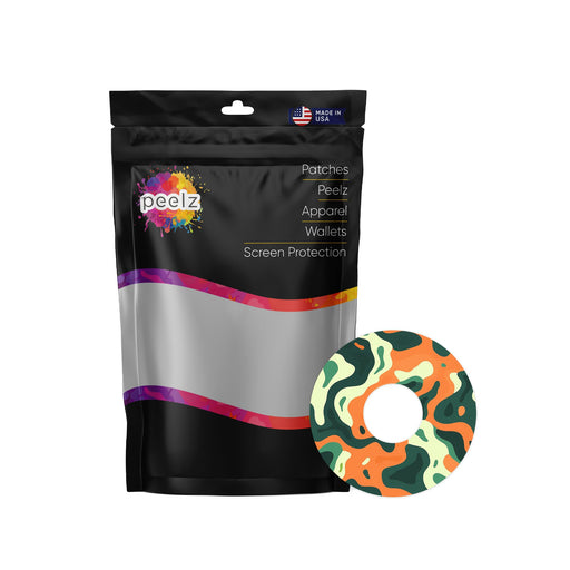 Peelz Wild Current FreeStyle Libre 3 Plus & Lingo  Patch Tape - Pump Peelz Patch Medical Tape White Smoke 12-Pack (Set of 12 Patches),4-Pack (Set of 4 Patches),1-Single (1 Single Patch)