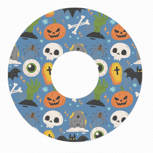 Peelz Spooky Night FreeStyle Libre 3 Plus & Lingo  Patch Tape - Pump Peelz Patch Medical Tape White Smoke 12-Pack (Set of 12 Patches),4-Pack (Set of 4 Patches),1-Single (1 Single Patch)