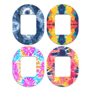 Peelz Tie Dye Variety Pack Tandem Mobi Decorative Patch Tape - Pump Peelz Patch Medical Tape White Smoke 12-Pack (Set of 12 Patches),4-Pack (Set of 4 Patches)