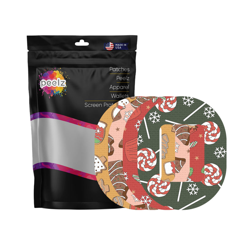 Peelz Christmas Treats Variety Tandem Mobi Patch Tape - Pump Peelz Patch Medical Tape White Smoke 12-Pack (Set of 12 Patches),4-Pack (Set of 4 Patches)