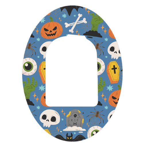 Peelz Spooky Night Pod Patch Tape - Pump Peelz Patch Medical Tape White Smoke 12-Pack (Set of 12 Patches),4-Pack (Set of 4 Patches),1-Single (One Patch)