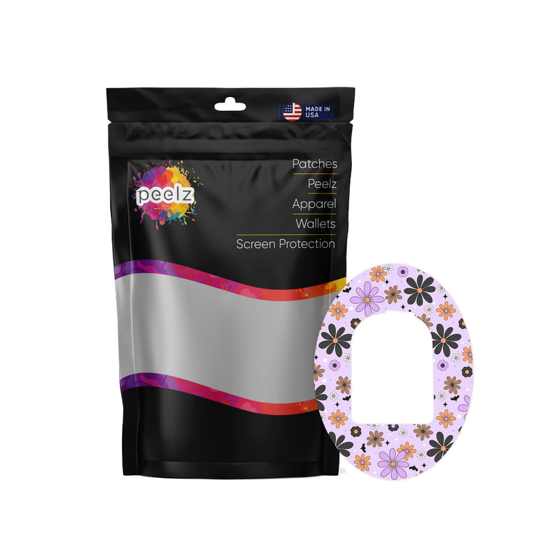 Peelz Batty Blooms Pod Patch Tape - Pump Peelz Patch Medical Tape White Smoke 12-Pack (Set of 12 Patches),4-Pack (Set of 4 Patches),1-Single (One Patch)
