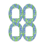 Peelz Blue Blooms Pod Patch Tape – Pump Peelz Patch Medical Tape White Smoke 12-Pack (Set of 12 Patches),4-Pack (Set of 4 Patches),1-Single (One Patch)