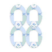 Peelz Cottage Bows Pod Patch Tape - Pump Peelz Patch Medical Tape White Smoke 12-Pack (Set of 12 Patches),4-Pack (Set of 4 Patches),1-Single (One Patch)