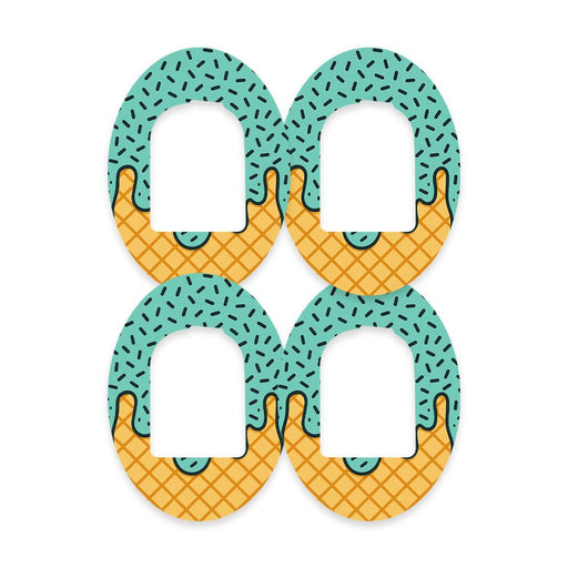 Peelz Ice Cream Social Pod Patch Tape - Pump Peelz Patch Medical Tape White Smoke 12-Pack (Set of 12 Patches),4-Pack (Set of 4 Patches),1-Single (One Patch)