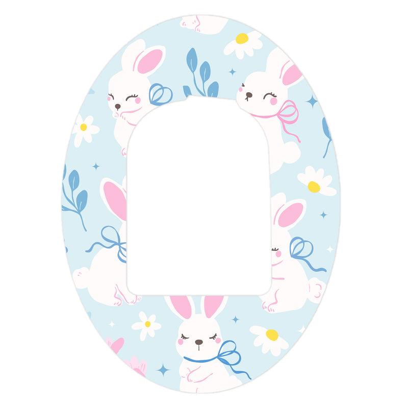 Peelz Sweet Bunnies Pod Patch Tape - Pump Peelz Patch Medical Tape White Smoke 12-Pack (Set of 12 Patches),4-Pack (Set of 4 Patches),1-Single (One Patch)