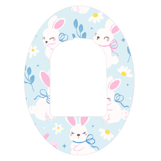 Peelz Sweet Bunnies Pod Patch Tape - Pump Peelz Patch Medical Tape White Smoke 12-Pack (Set of 12 Patches),4-Pack (Set of 4 Patches),1-Single (One Patch)