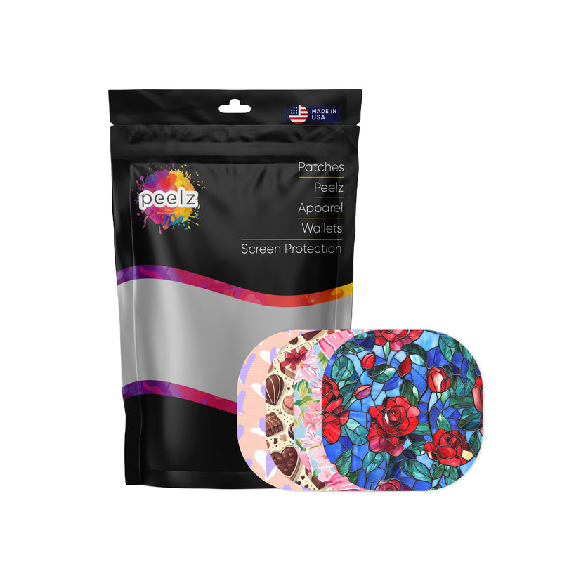 Peelz Valentine Variety Pack Overpatch Tape - Pump Peelz Patch Medical Tape White Smoke 12-Pack (Set of 12 Patches),4-Pack (Set of 4 Patches)