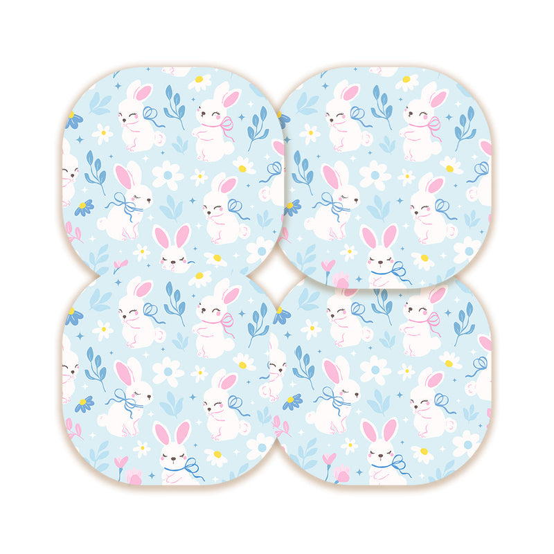 Peelz Sweet Bunnies Overpatch Tape - Pump Peelz Patch Medical Tape White Smoke 12-Pack (Set of 12 Patches),4-Pack (Set of 4 Patches),1-Single (One Patch)