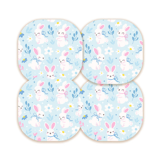 Peelz Sweet Bunnies Overpatch Tape - Pump Peelz Patch Medical Tape White Smoke 12-Pack (Set of 12 Patches),4-Pack (Set of 4 Patches),1-Single (One Patch)