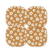 Peelz Caramel Daisies Overpatch Tape - Pump Peelz Patch Medical Tape Dark Khaki 12-Pack (Set of 12 Patches),4-Pack (Set of 4 Patches),1-Single (One Patch)