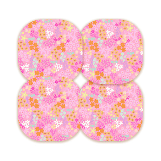 Peelz Pink Petals Overpatch Tape - Pump Peelz Patch Medical Tape Pink 12-Pack (Set of 12 Patches),4-Pack (Set of 4 Patches),1-Single (One Patch)